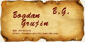 Bogdan Grujin vizit kartica